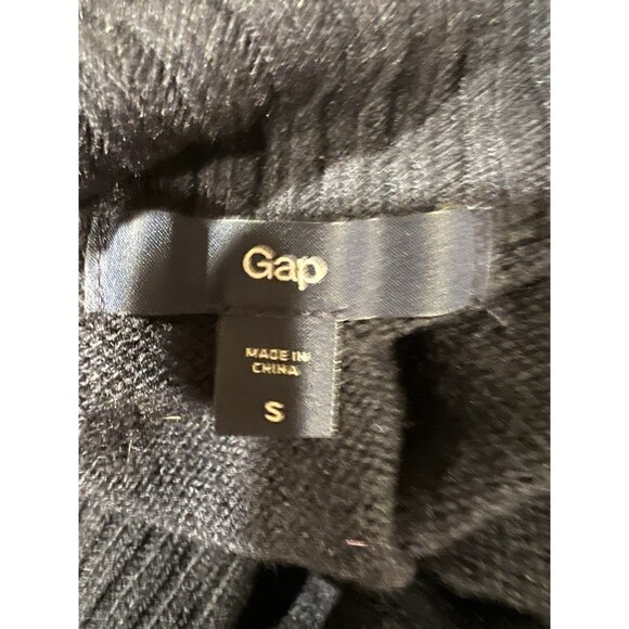 GAP Women's Pullover Solid Turtleneck Sweater Navy Blue Wool Blend Size Small - Picture 8 of 8